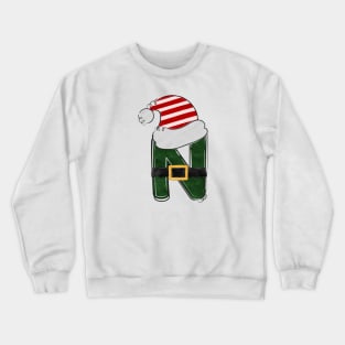 Letter N - Christmas Letter Crewneck Sweatshirt